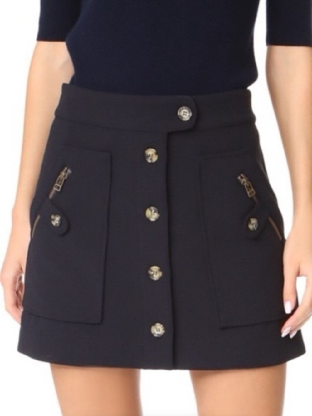 Veronica Beard Navy Mini Skirt 2